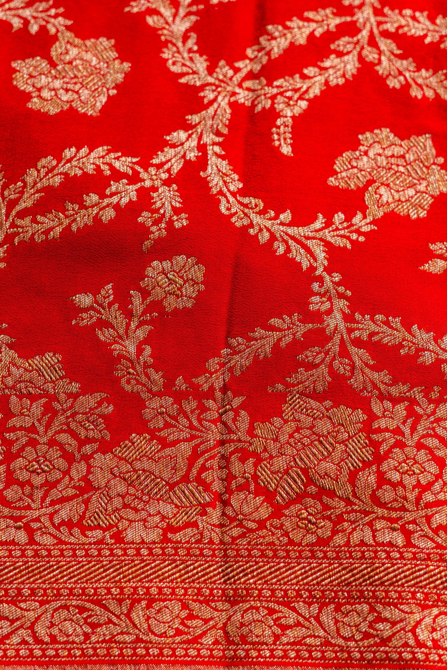 Navy Blue Crepe Silk Handwoven Banarasee Saree