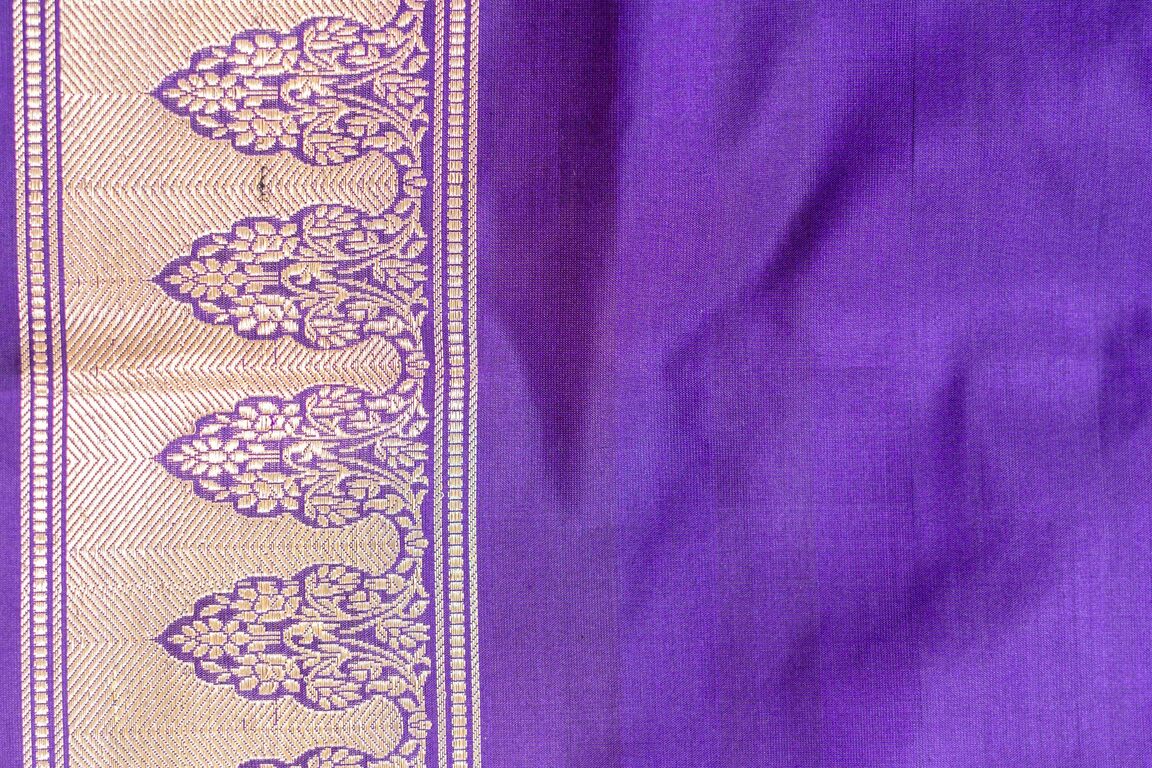 Magenta Katan Silk Handwoven Banaras Saree