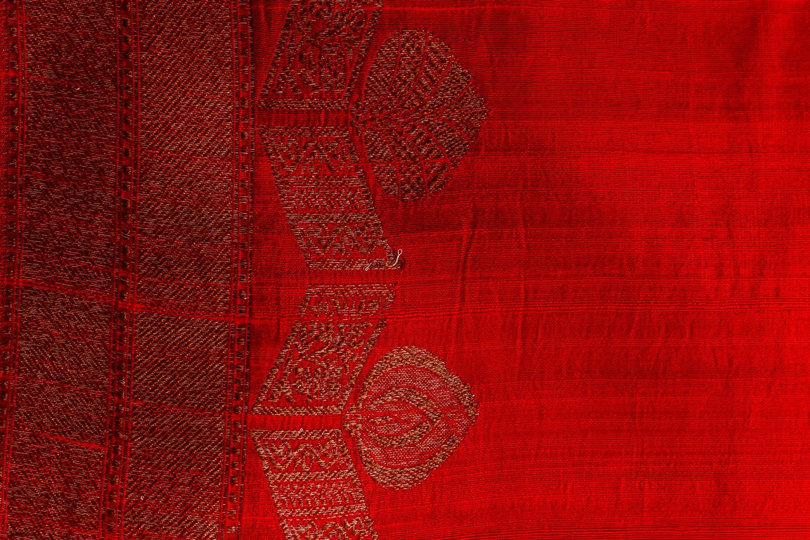 German Blue Tussar Silk Handwoven Banaras Saree