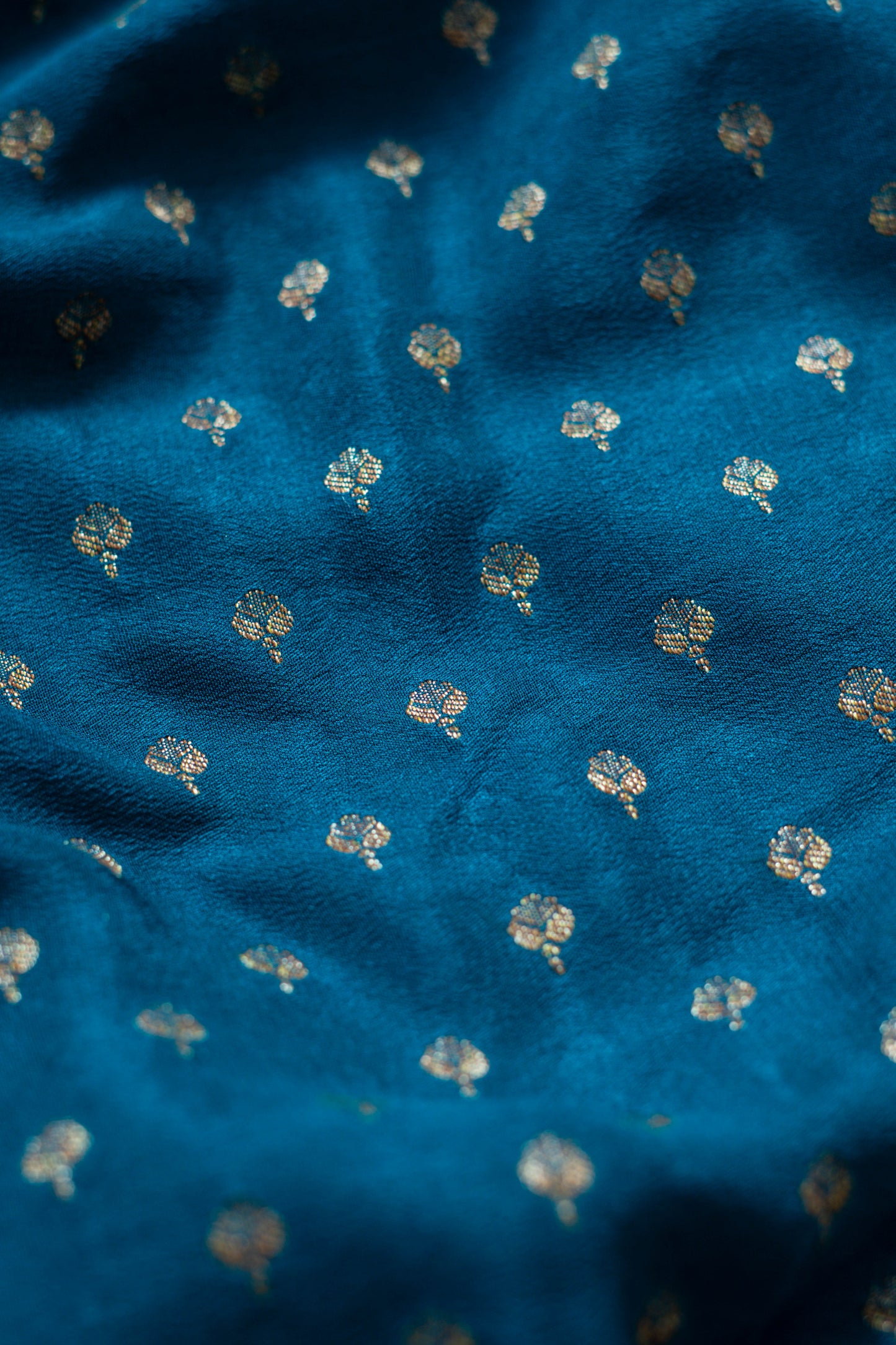 German Blue Banarasee Handwoven Saree