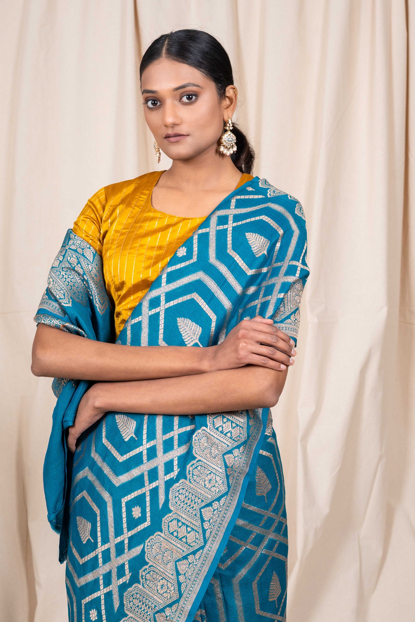 Pink Organza Handwoven Banaras Saree