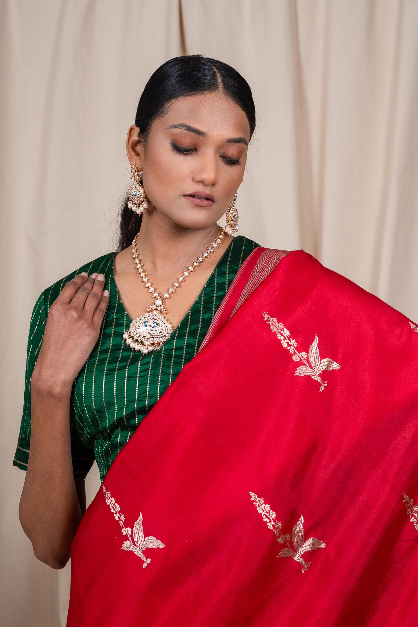Red Soft Silk Handwoven Banarasee Saree
