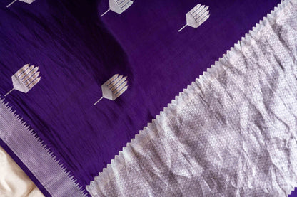 Purple Soft Silk Handwoven Banaras Saree