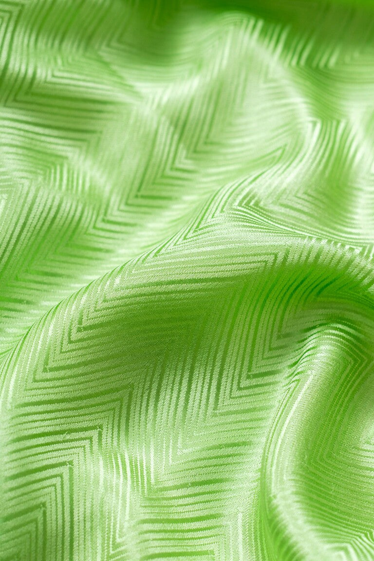 Pastel Green Mashru Satin Handwoven Banarasee Saree