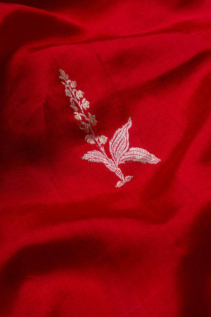 Red Soft Silk Handwoven Banarasee Saree
