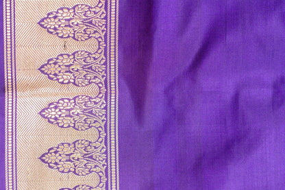 Magenta Katan Silk Handwoven Banaras Saree