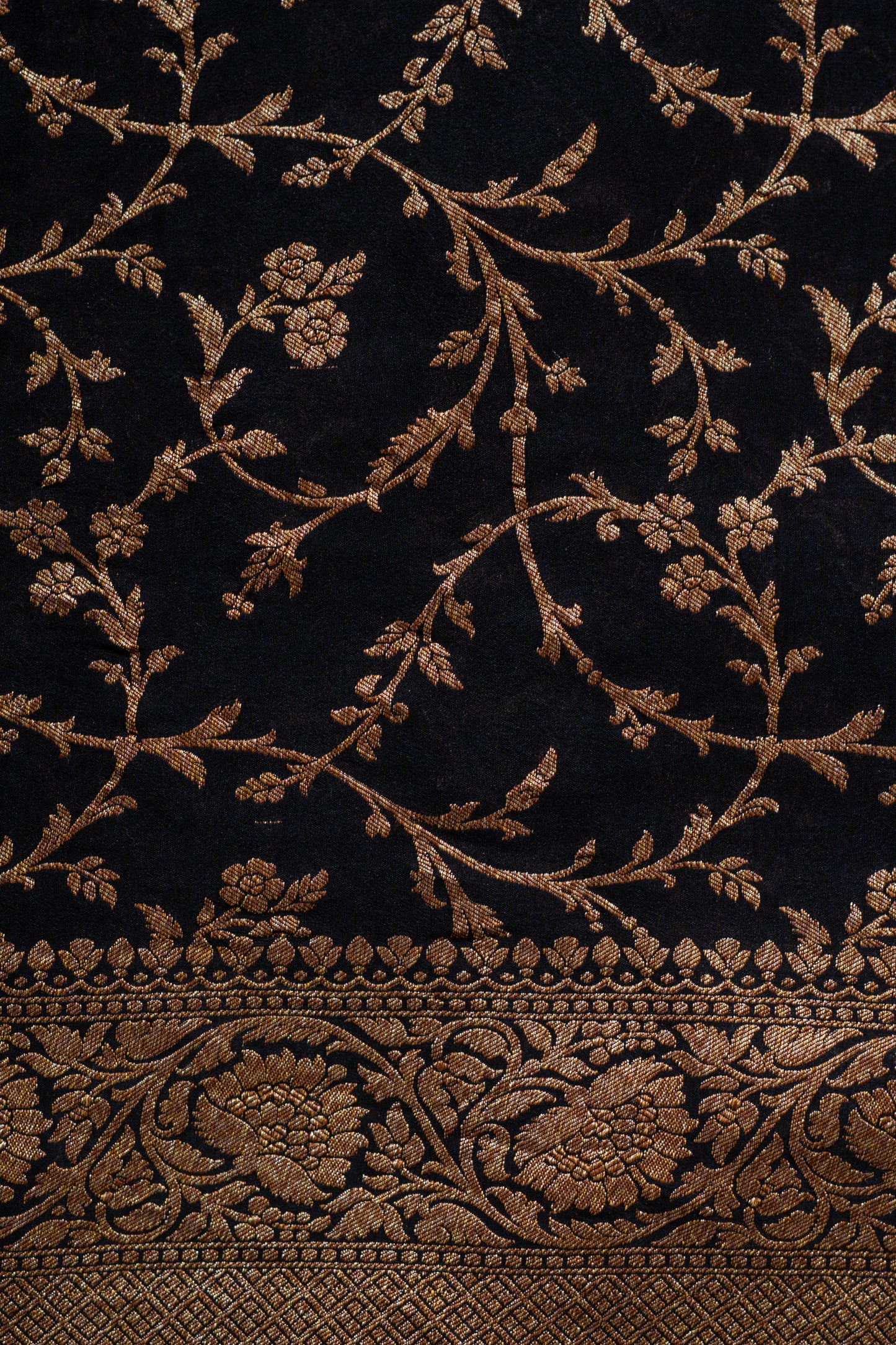 Black Banarasee Handwoven Saree