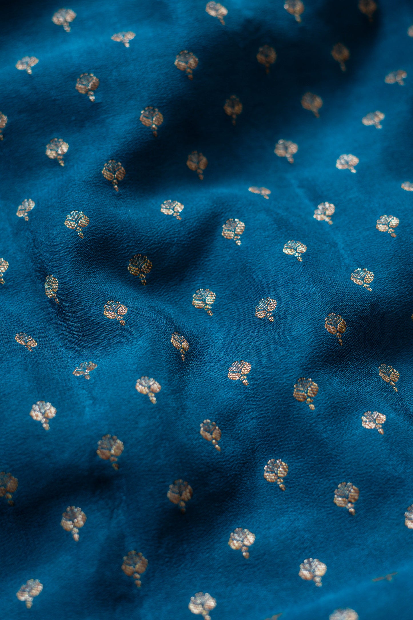 German Blue Banarasee Handwoven Saree