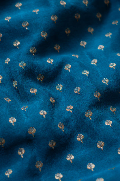 German Blue Banarasee Handwoven Saree
