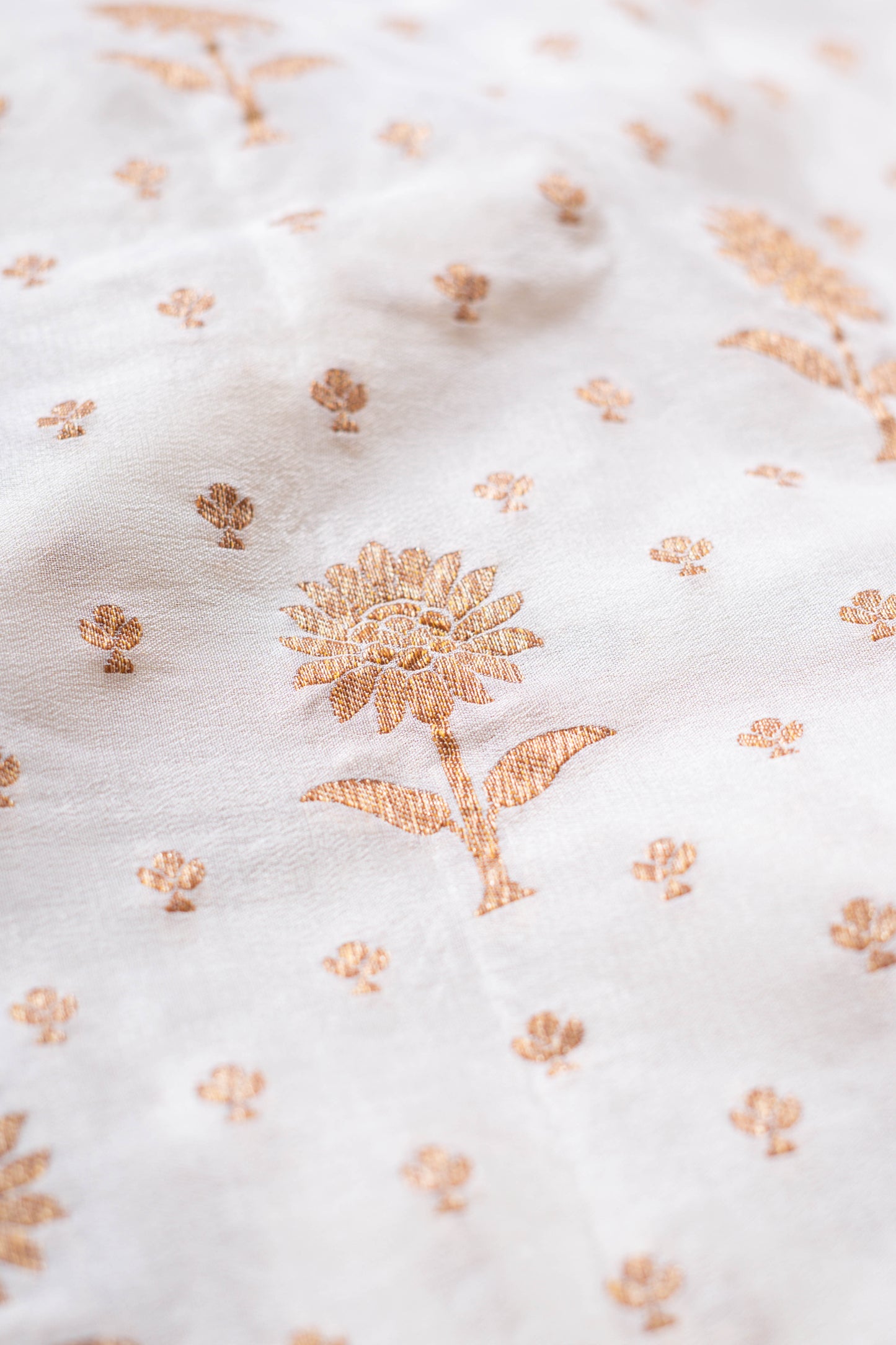 Off White Banarasee Handwoven Saree