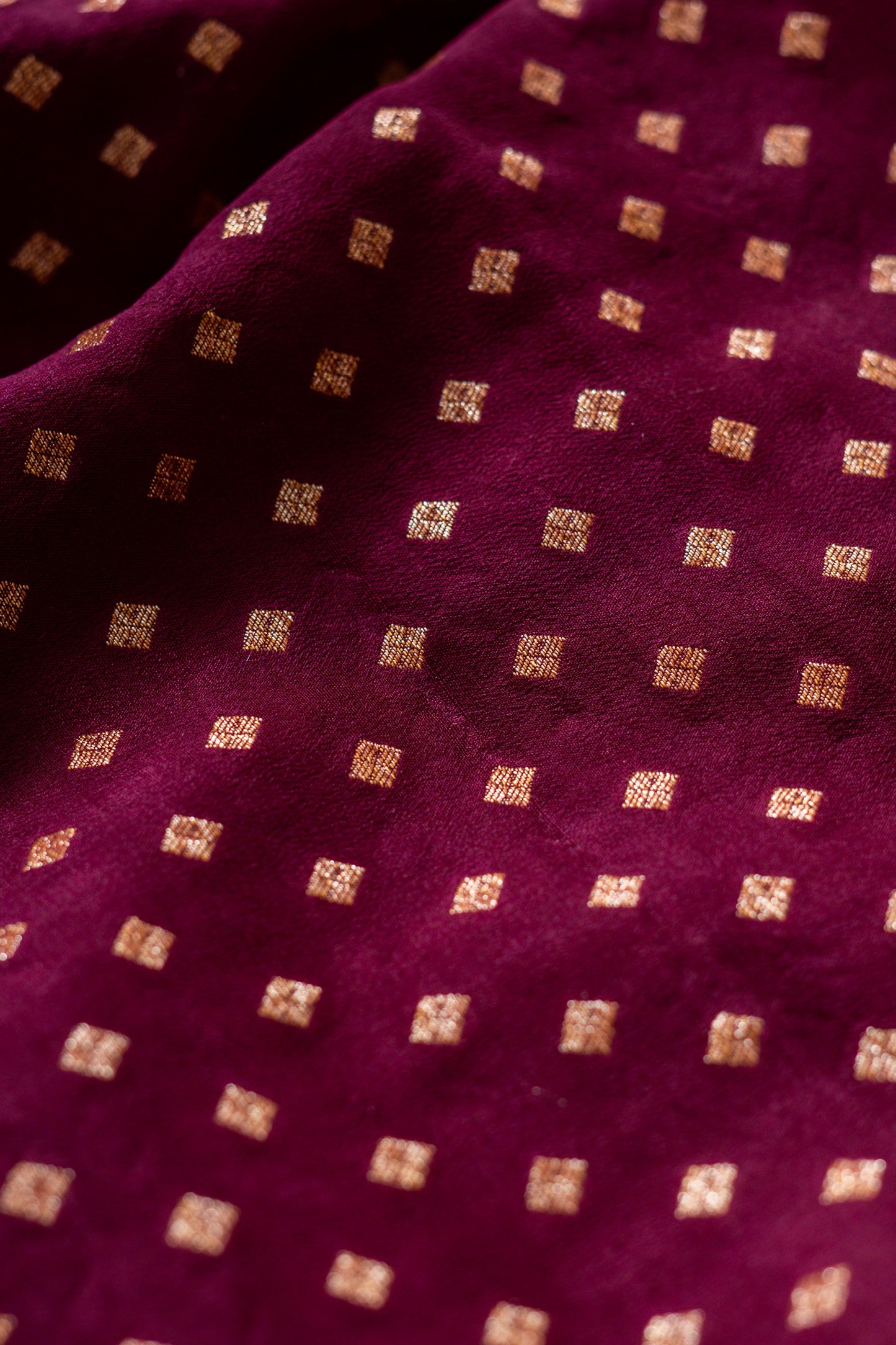 Coffee Brown Crepe Silk Handwoven Banarasee Saree