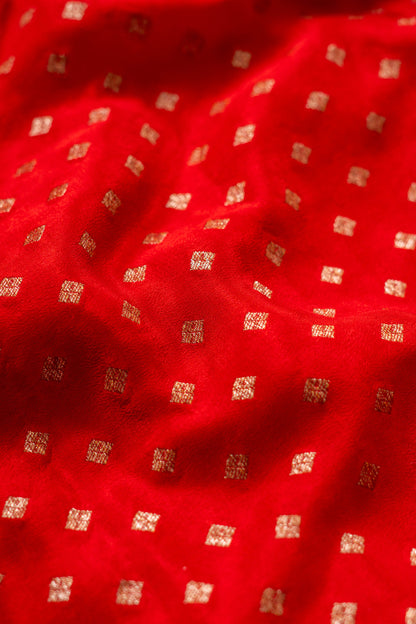 Red Banarasee Handwoven Saree