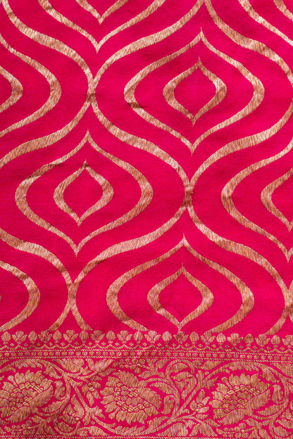 Bottle Green Banarasee Handwoven Saree