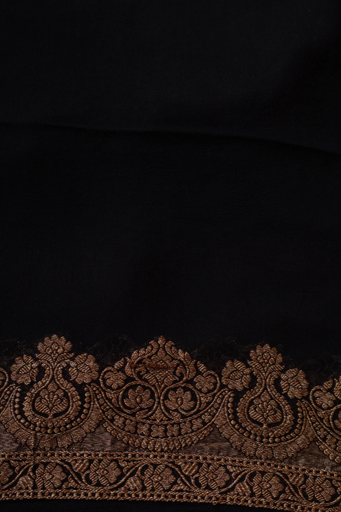 Black Khaddi Georgette Habdwoven Banarasee Saree