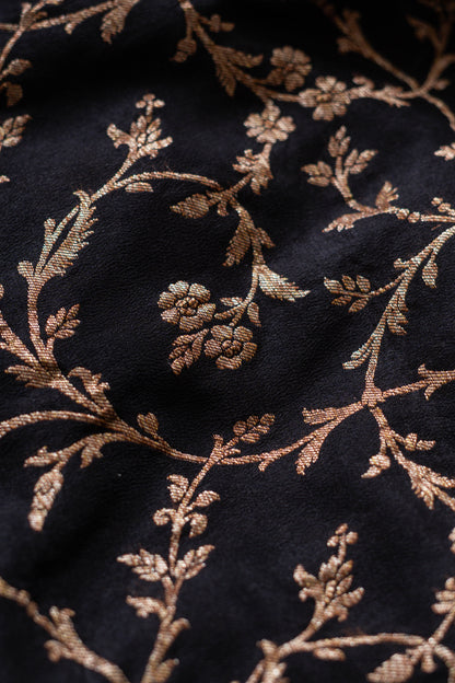 Black Banarasee Handwoven Saree