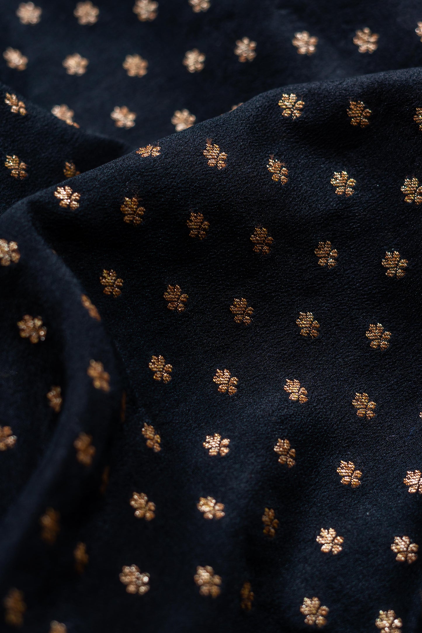 Black Crepe Silk Handwoven Banarasee Saree