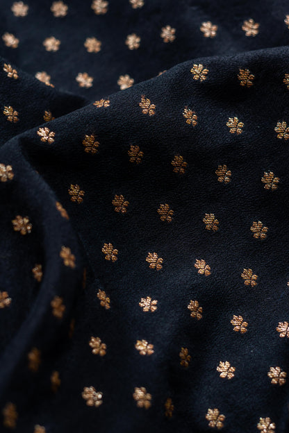 Black Crepe Silk Handwoven Banarasee Saree