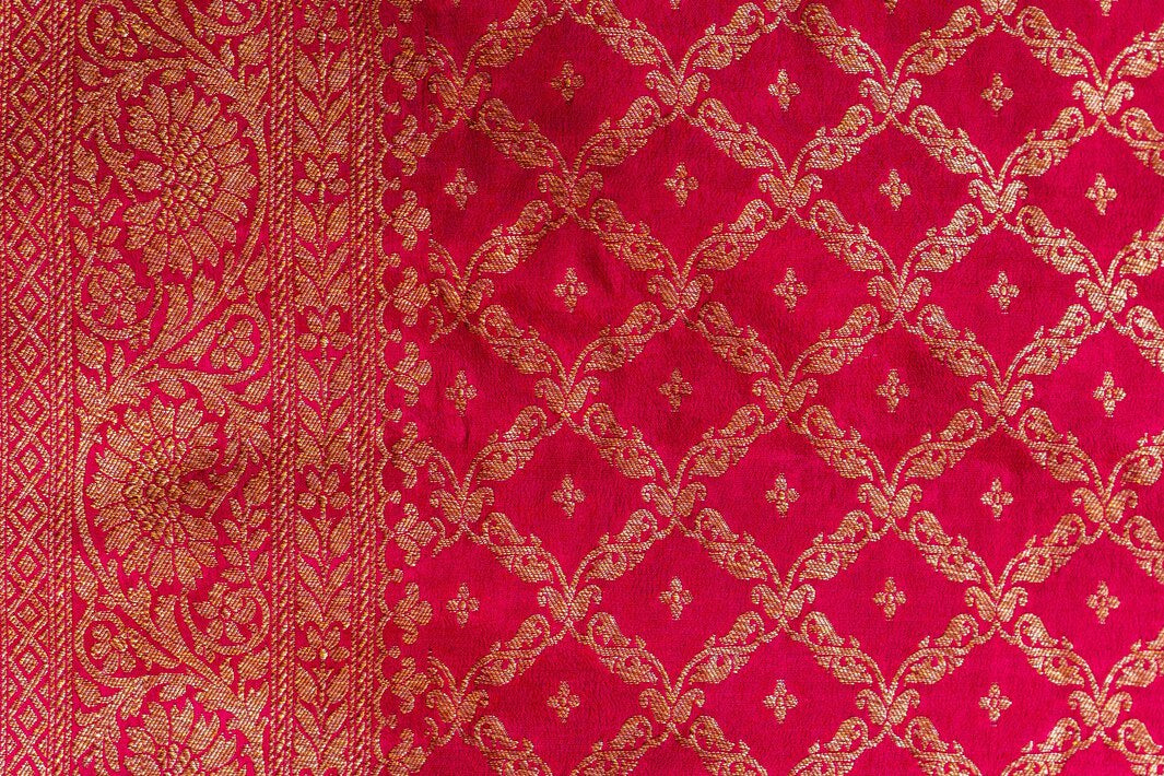 Dusky Chiku Crepe Silk Handwoven Banarasee Saree