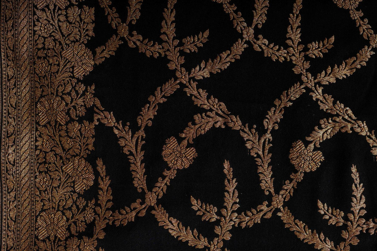 Wine Crepe Silk Handwoven Banarasee Saree