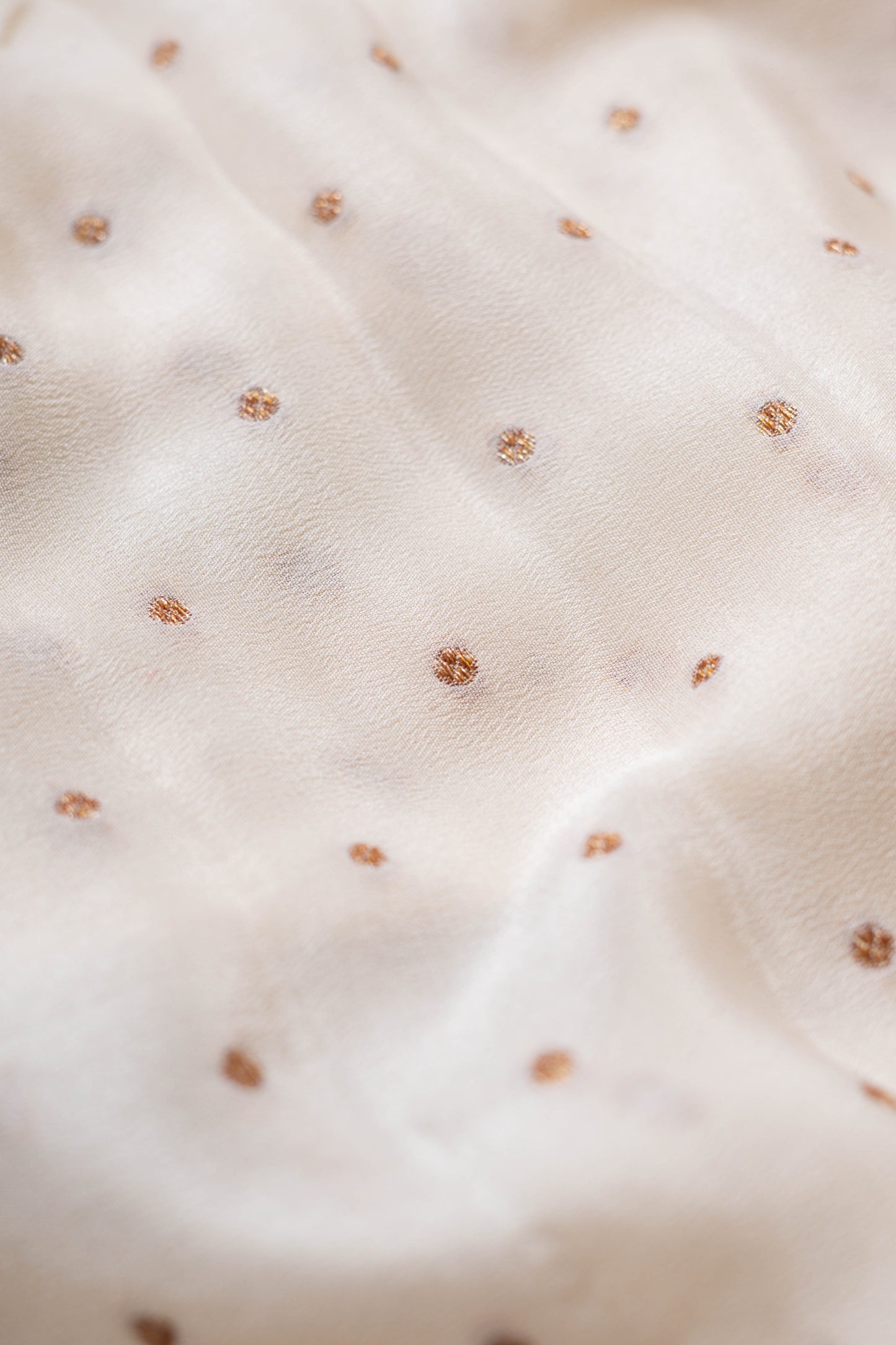 Off White Crepe Silk Banarasi Saree