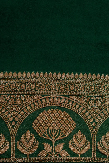 Brown Khaddi Georgette Banarasi Saree