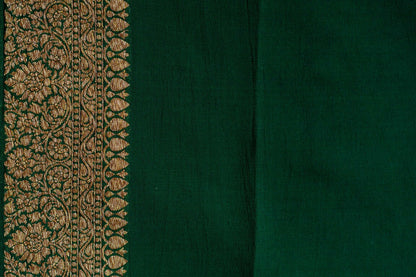 Rani Pink Khaddi Georgette Handwoven Banaras Saree