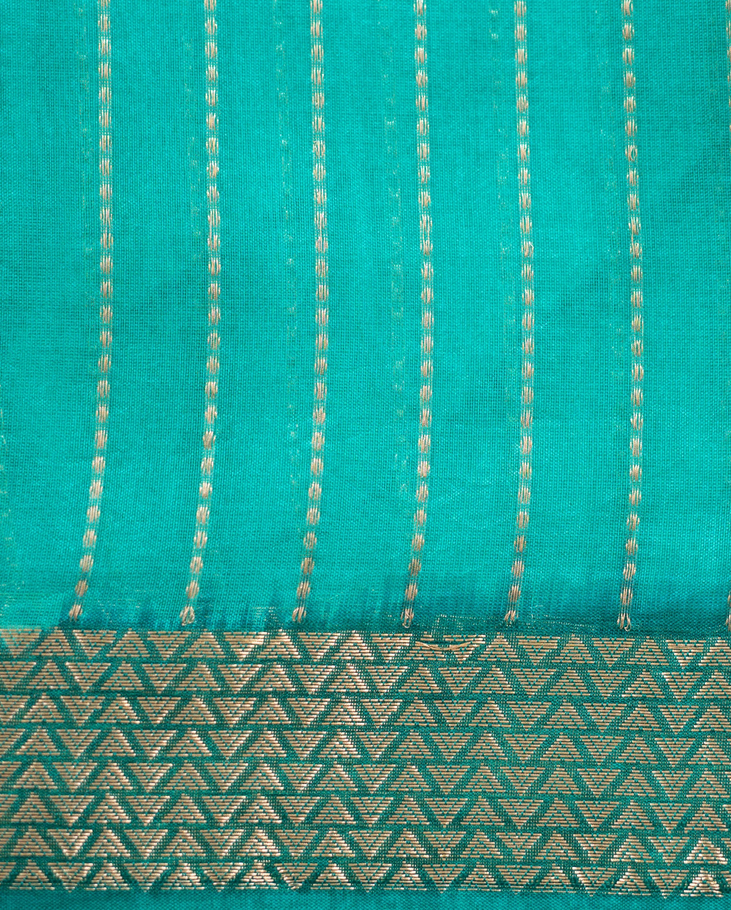 Sea Green Organza Handwoven Banaras Saree