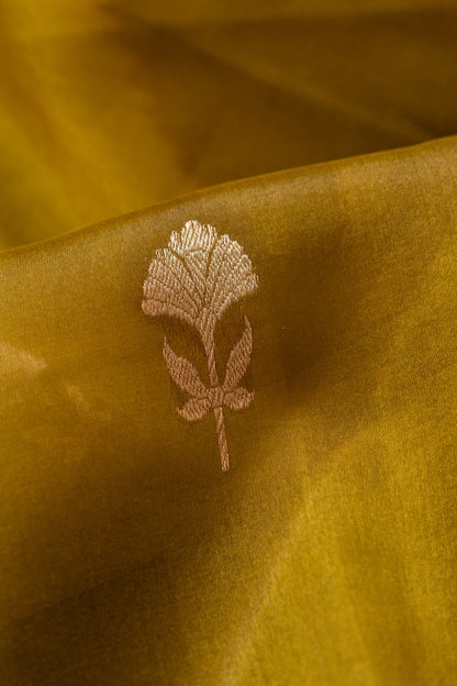 Mehendi Green Organza Handwoven Banaras Saree