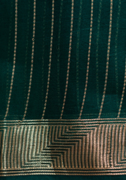 Electric Blue Organza Handwoven Banaras Saree