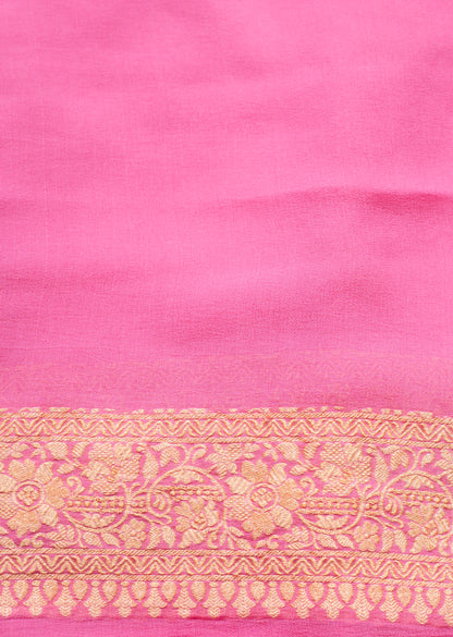 Pink Khaddi Georgette Banarasi Saree