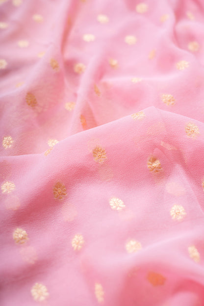 Pink Khaddi Georgette Banarasi Saree