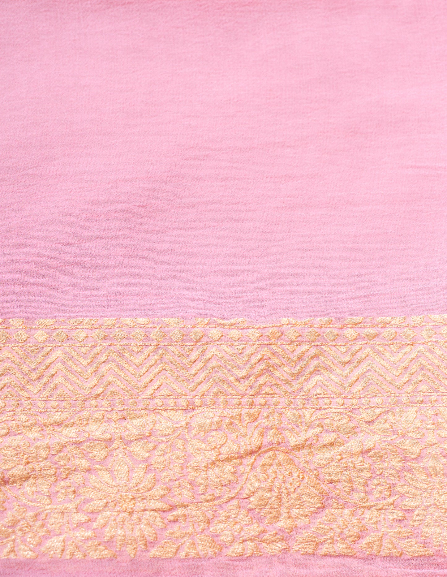 Pink Khaddi Georgette Banarasi Saree